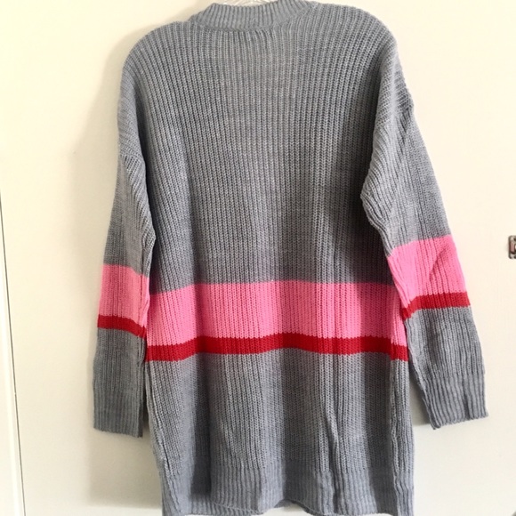 NEW ULTRA FLIRT by Ikeddi Colorblock LONG CARDIGAN - Picture 6 of 8